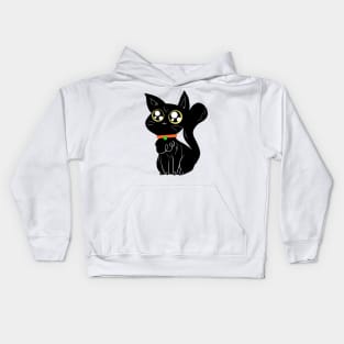 Cute Halloween Black Cat Kids Hoodie